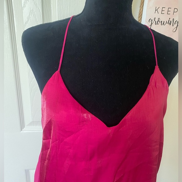 Zara magenta slip dress size large - Picture 8 of 11